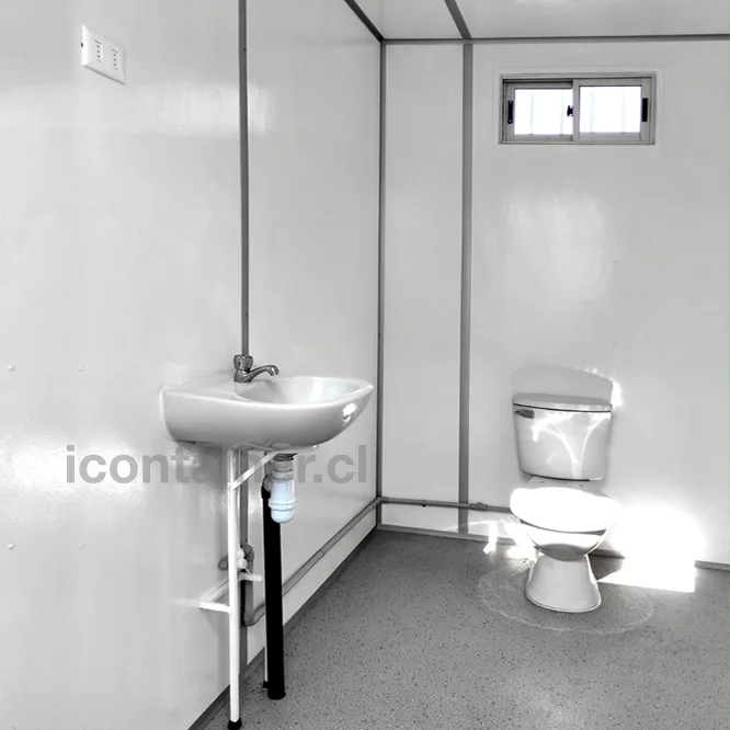 Caseta de 2.5 x 2 mts +Baño Simple 3 — Icontainer