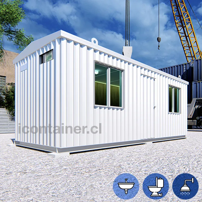 Container oficina Icontainer con baño, 15 m2